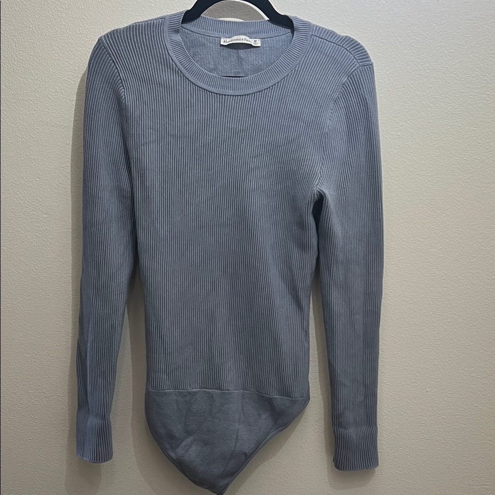 //ABERCROMBIE & FITCH// Ribbed Blue Sweater Body Suit